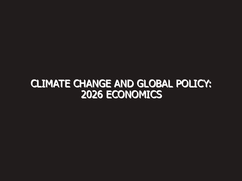 Climate Change and Global Policy: 2026 Economics Masterclass