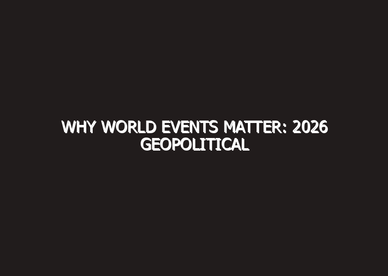 Why World Events Matter: 2026 Geopolitical…